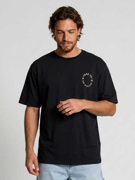 Polera Negra Hombre Racing