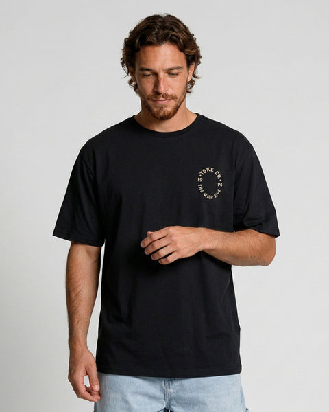 Polera Negra Hombre Racing