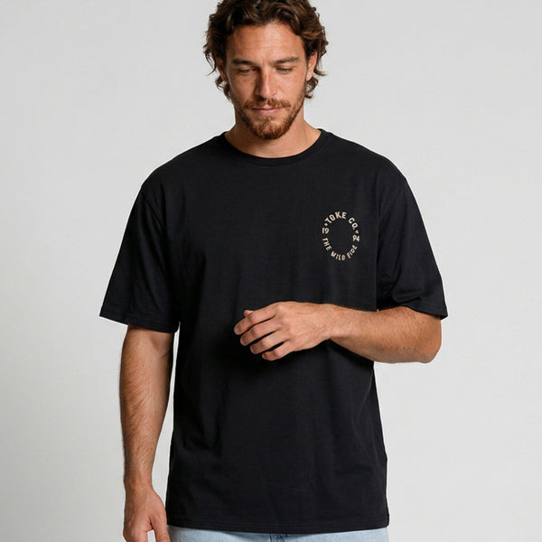 Polera Negra Hombre Racing