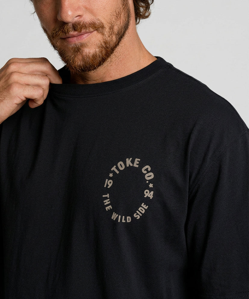Polera Negra Hombre Racing