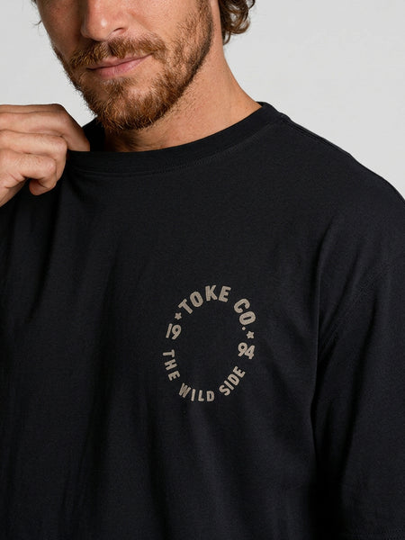 Polera Negra Hombre Racing