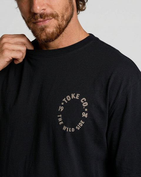 Polera Negra Hombre Racing