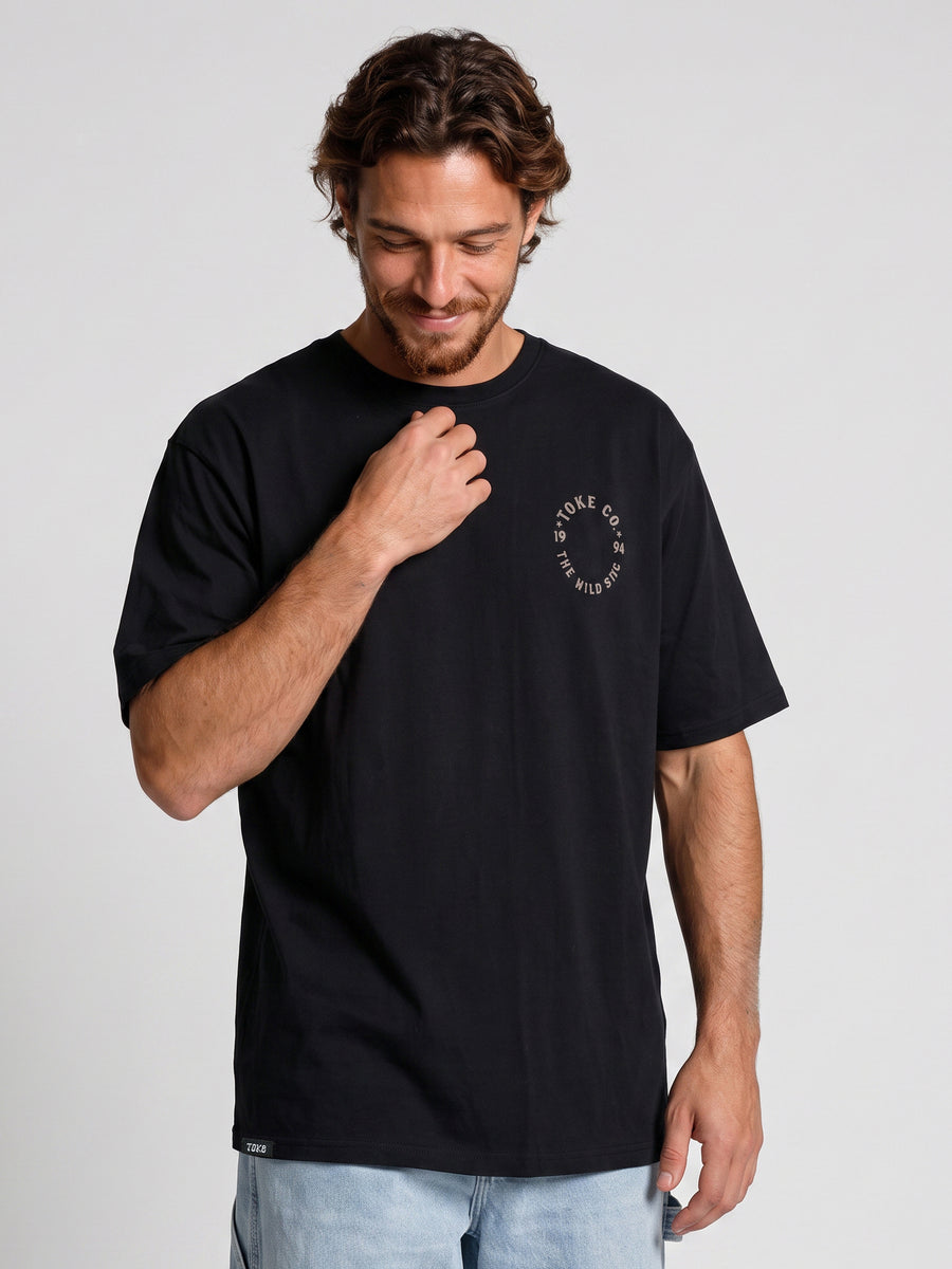 Polera Negra Hombre Racing