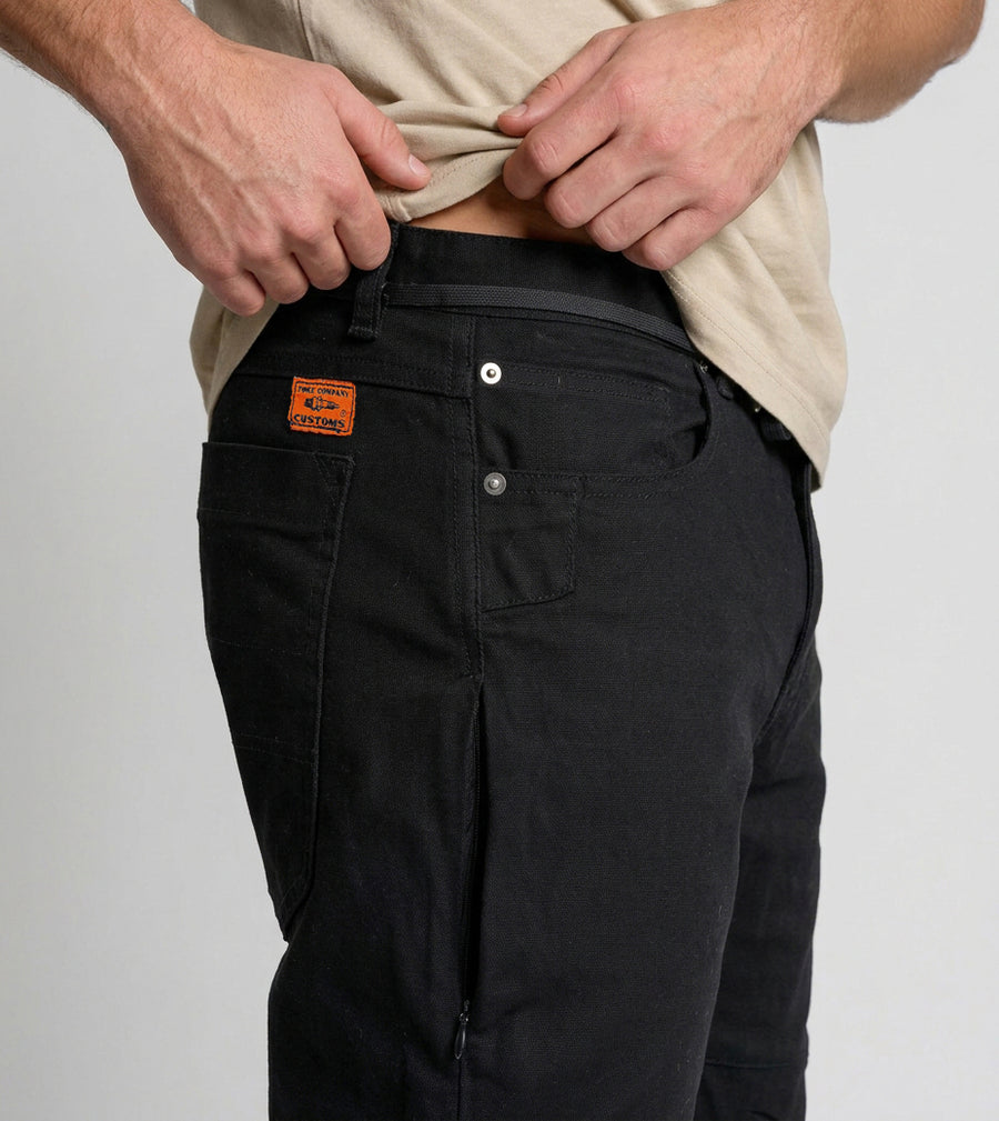 Pantalón Negro Hombre Racer