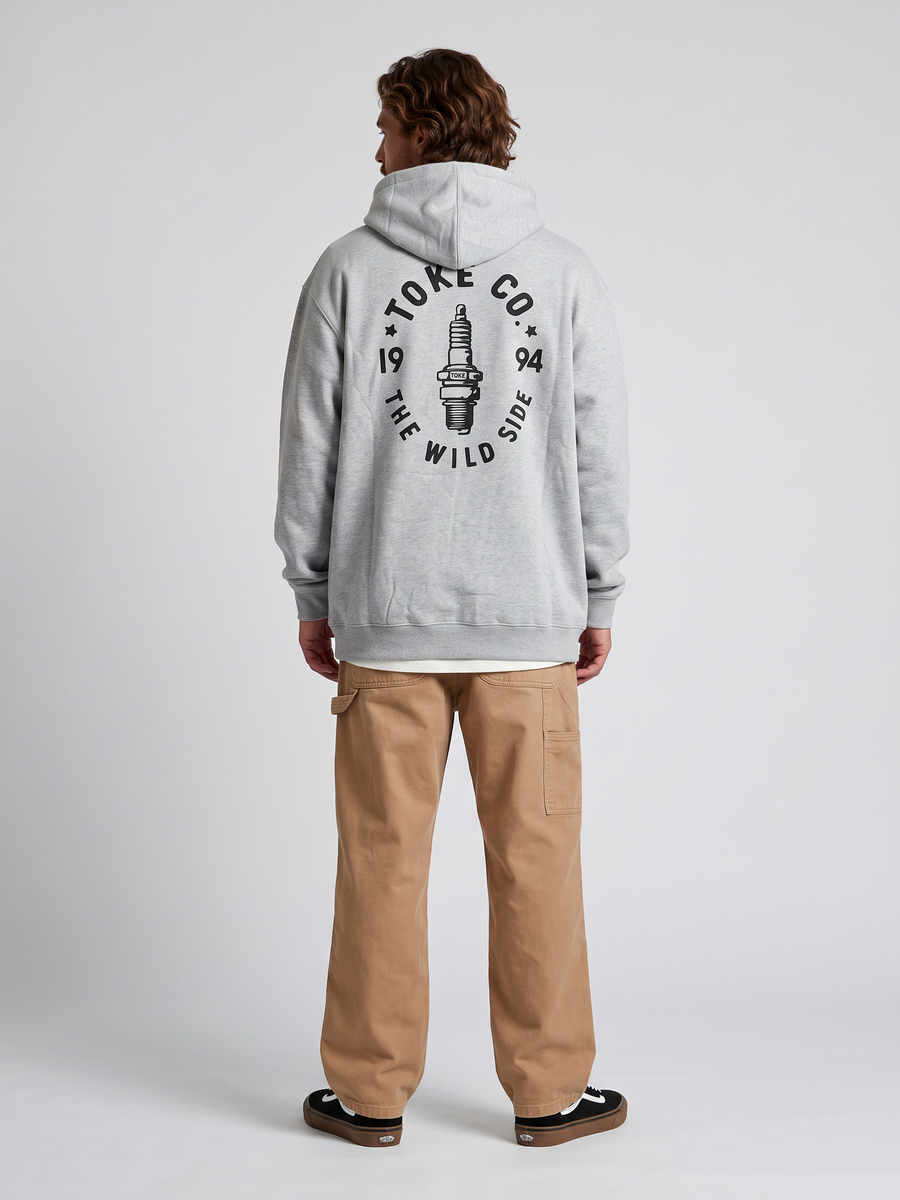 Poleron Hoodie Melange Hombre Racer