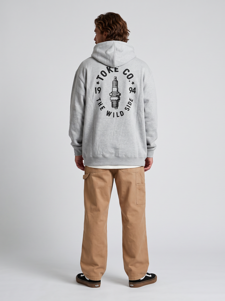 Poleron Hoodie Melange Hombre Racer
