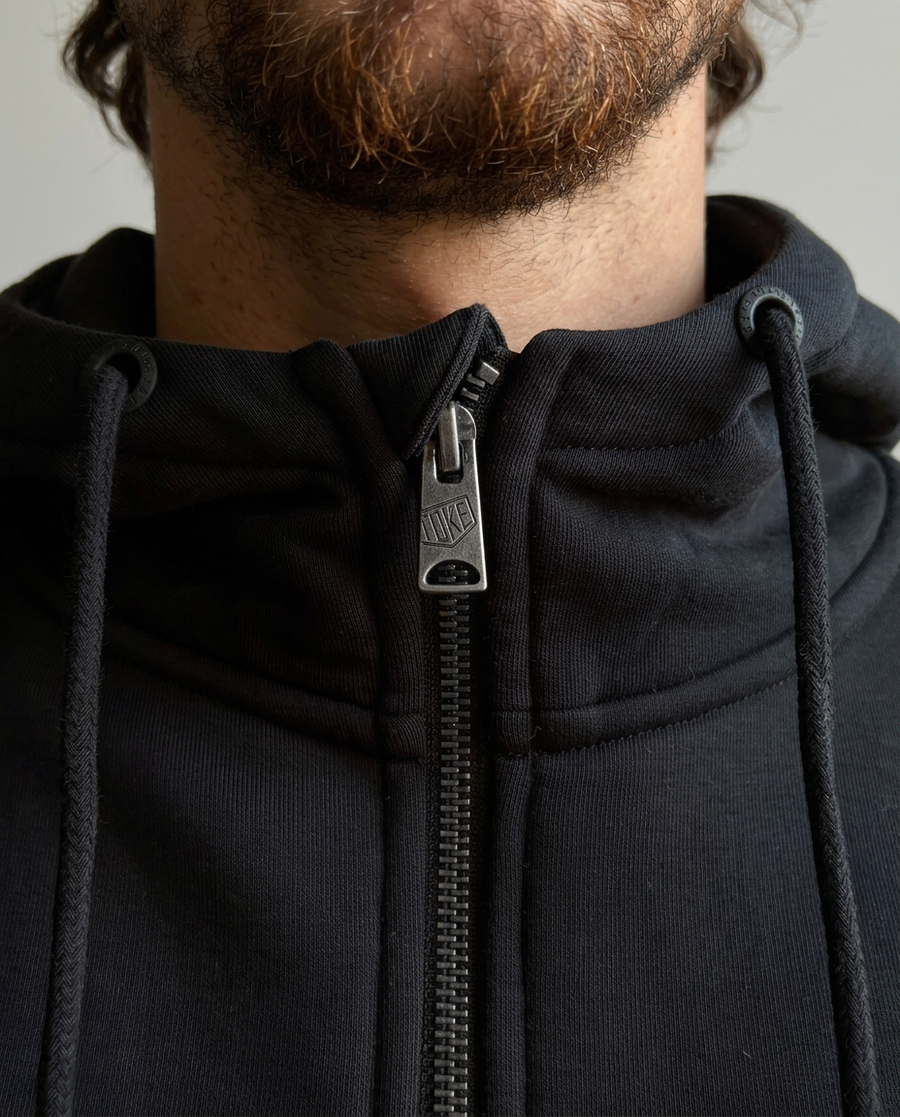 Poleron Full Zipper Negro Tool