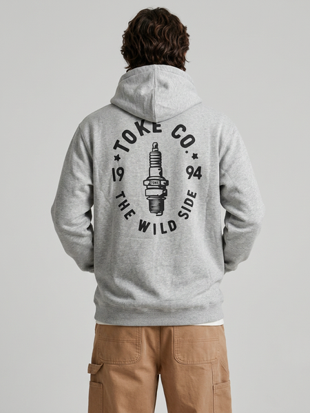 Poleron Hoodie Melange Hombre Racer