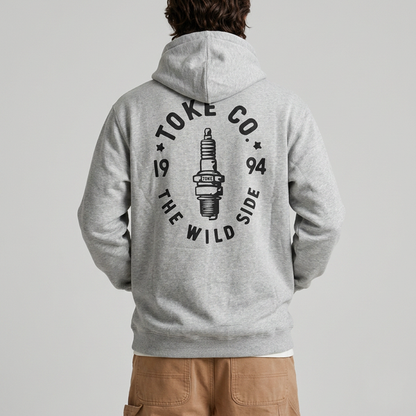 Poleron Hoodie Melange Hombre Racer
