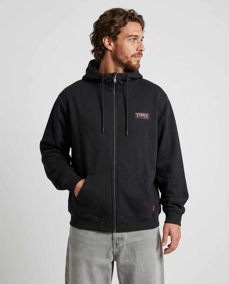 Poleron Full Zipper Negro Tool