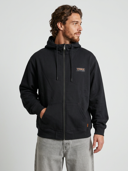 Poleron Full Zipper Negro Tool