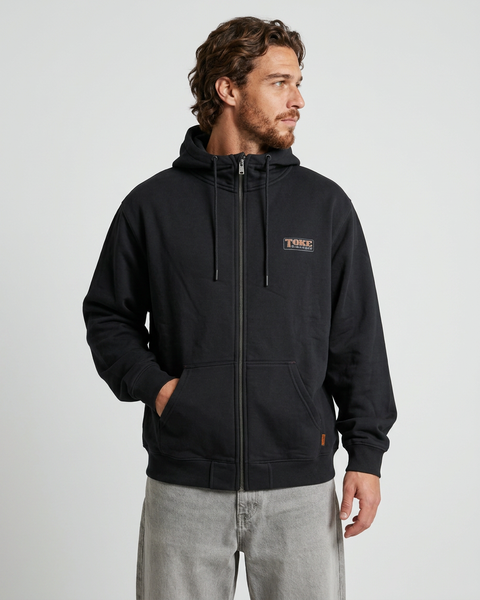Poleron Full Zipper Negro Tool - Toke