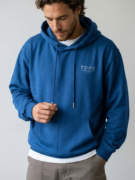 Poleron Hoodie Azul Hombre Maico