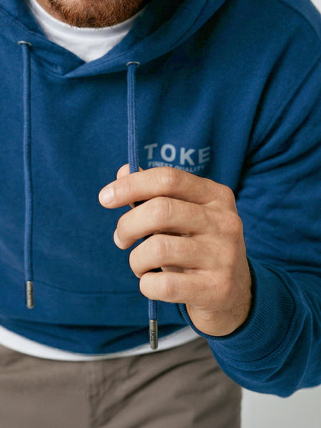 Poleron Hoodie Azul Hombre Maico