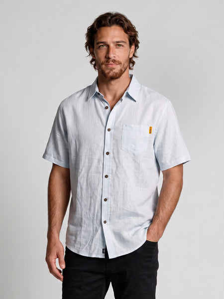 Camisa Hombre Lisa Celeste Toke