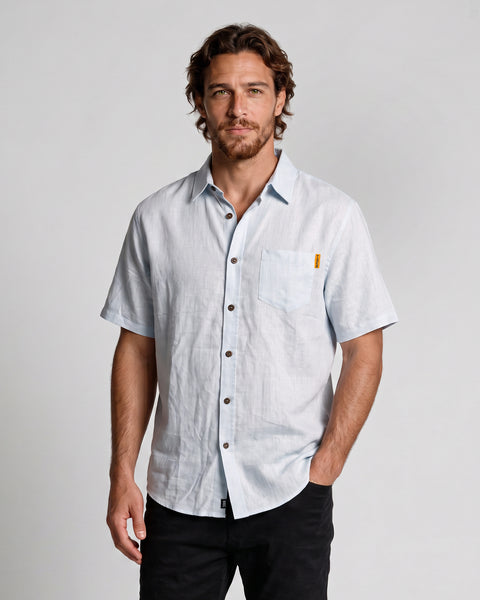 Camisa Hombre Lisa Celeste Toke