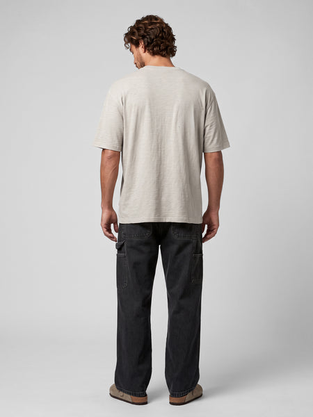 Polera Hombre Blanca Bolsillo