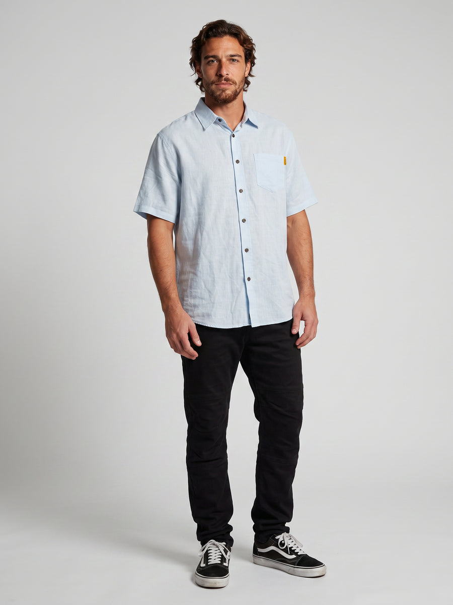 Camisa Hombre Lisa Celeste Toke