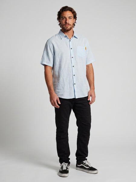 Camisa Hombre Lisa Celeste Toke
