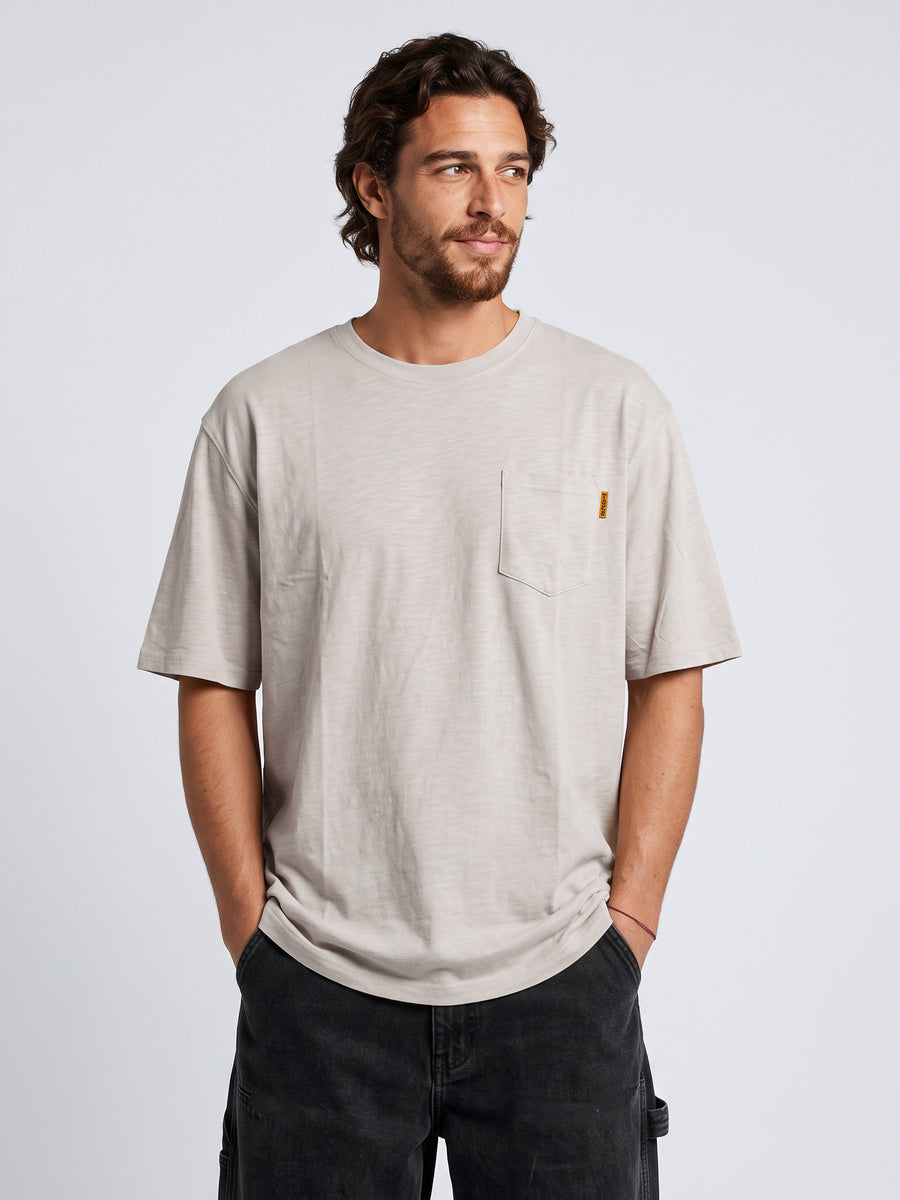 Polera Hombre Blanca Bolsillo