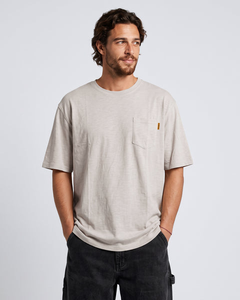 Polera Hombre Blanca Bolsillo