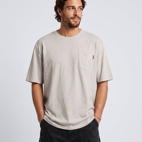 Polera Hombre Blanca Bolsillo