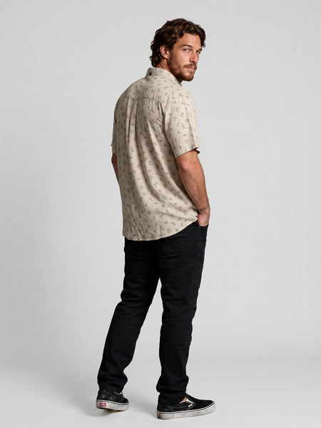 Camisa Hombre Estampada Beige Indian Toke