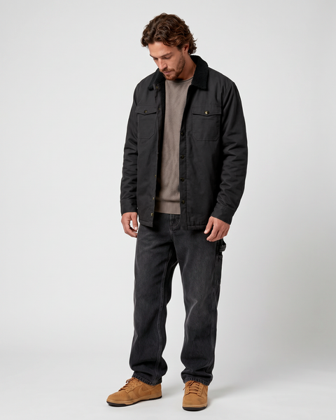 Chaqueta Negra Hombre Wax