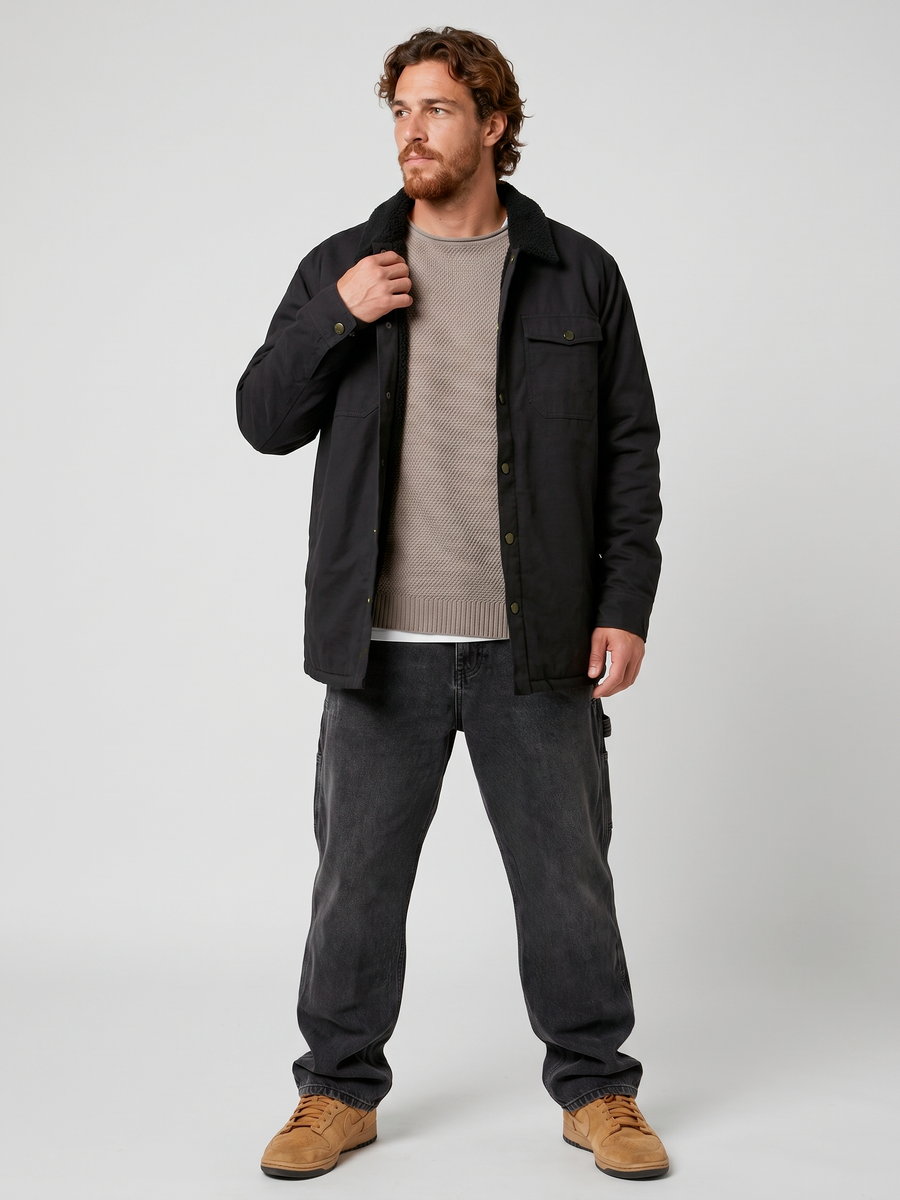 Chaqueta Negra Hombre Wax