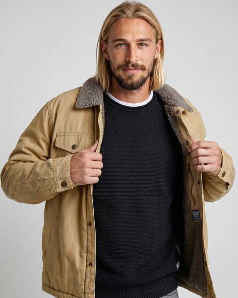 Chaqueta Beige Hombre Wax