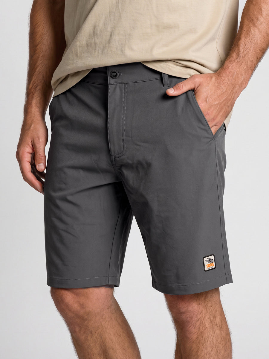 Short Gris Oscuro Híbrido Hombre