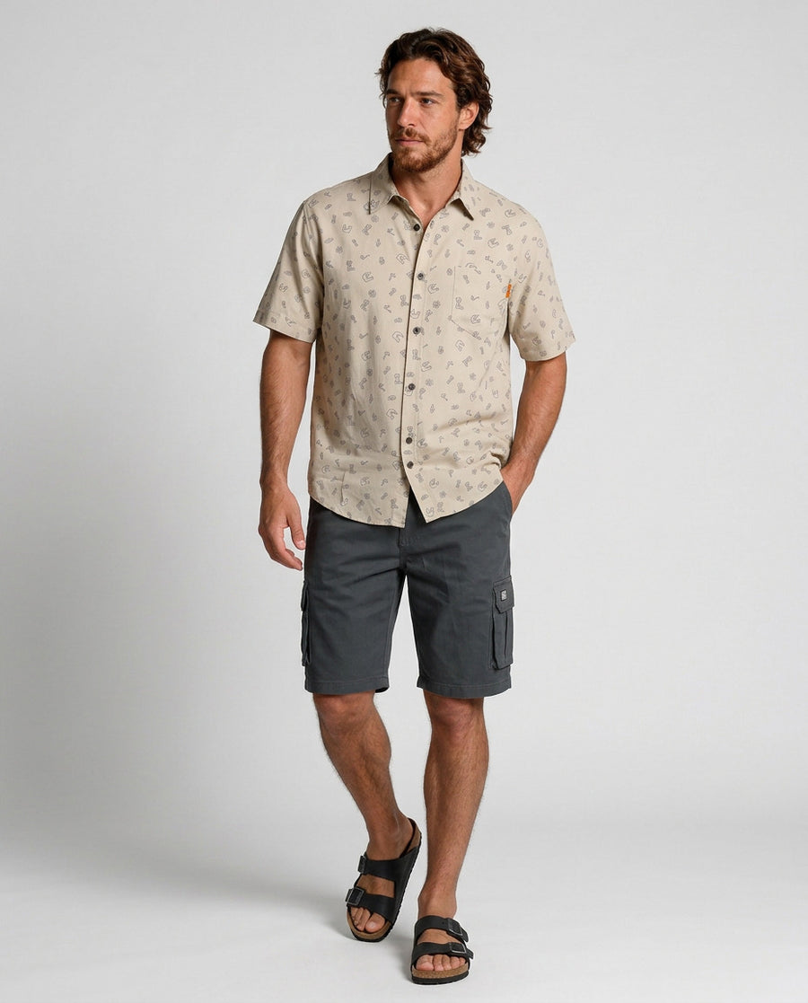 Short Cargo Negro Hombre