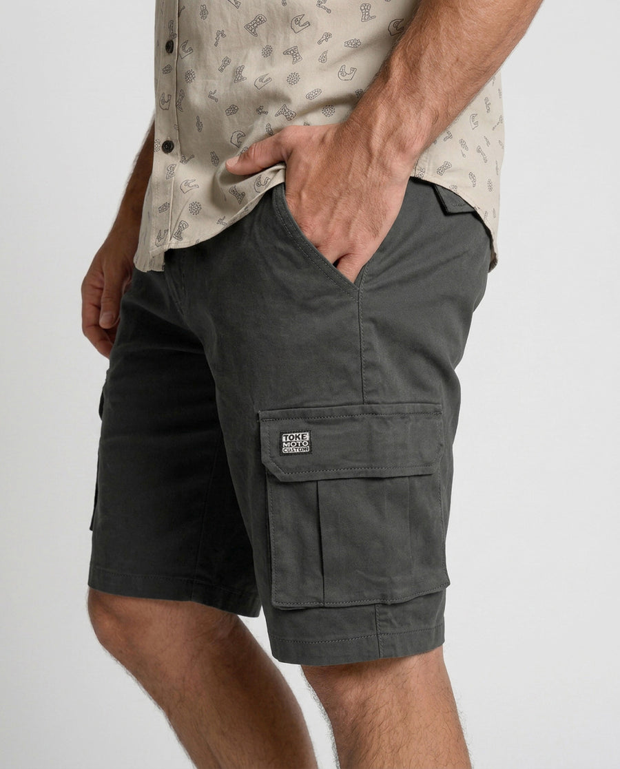 Short Cargo Negro Hombre