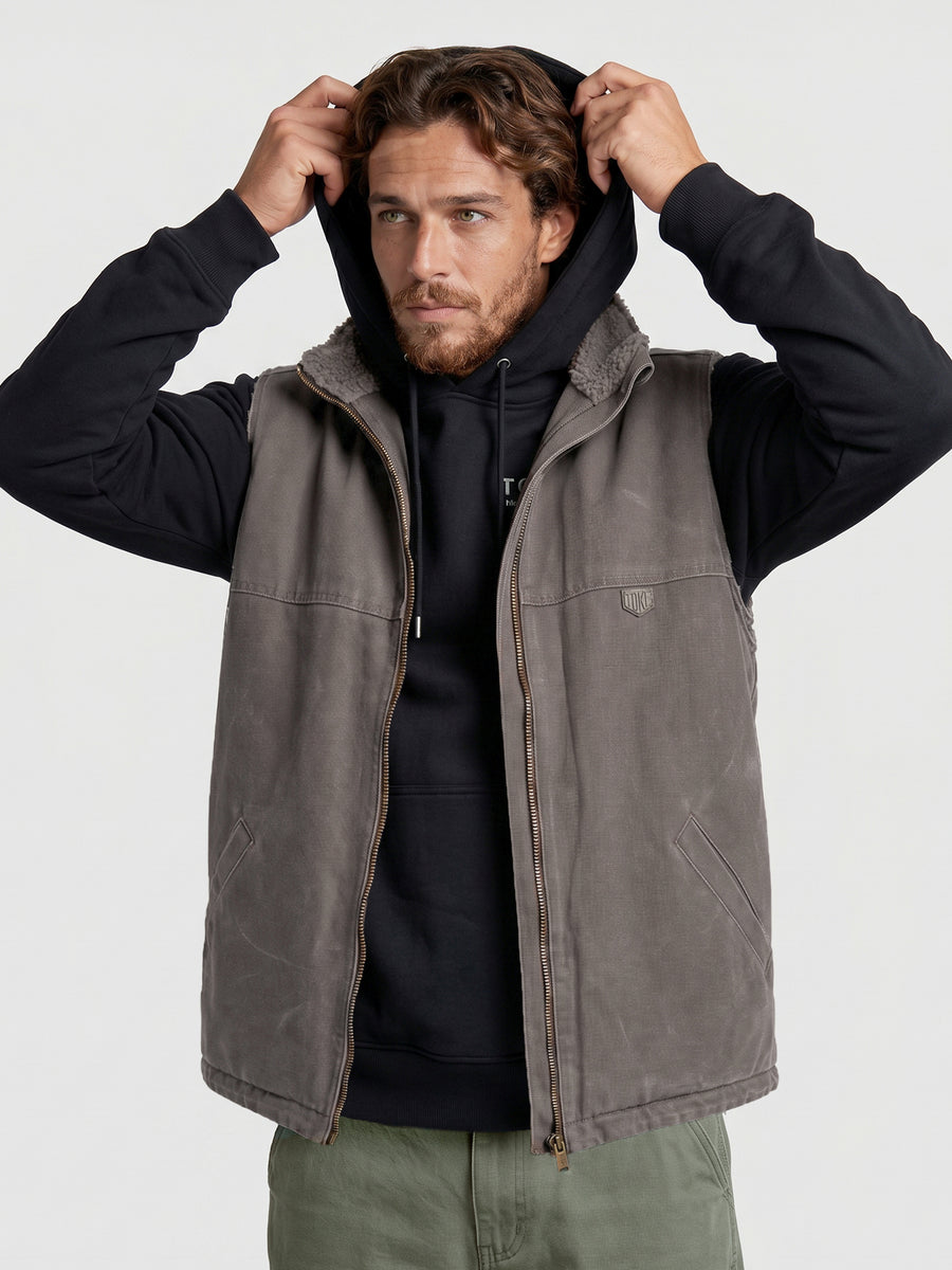 Chaqueta Sin Mangas Café Hombre Attaquer