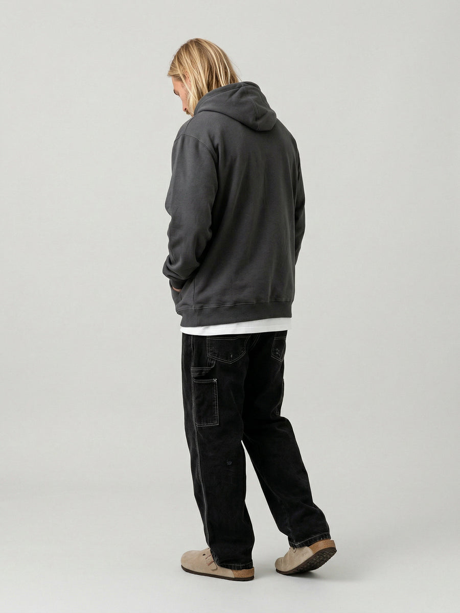 Poleron Hoodie Gris Oscuro Hombre Reed