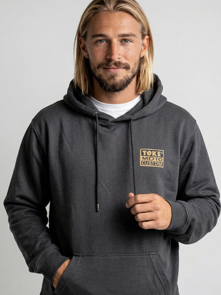 Poleron Hoodie Gris Oscuro Hombre Reed