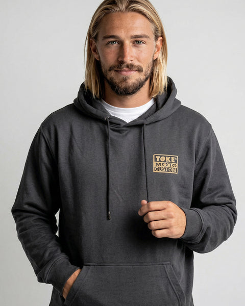 Poleron Hoodie Gris Oscuro Hombre Reed