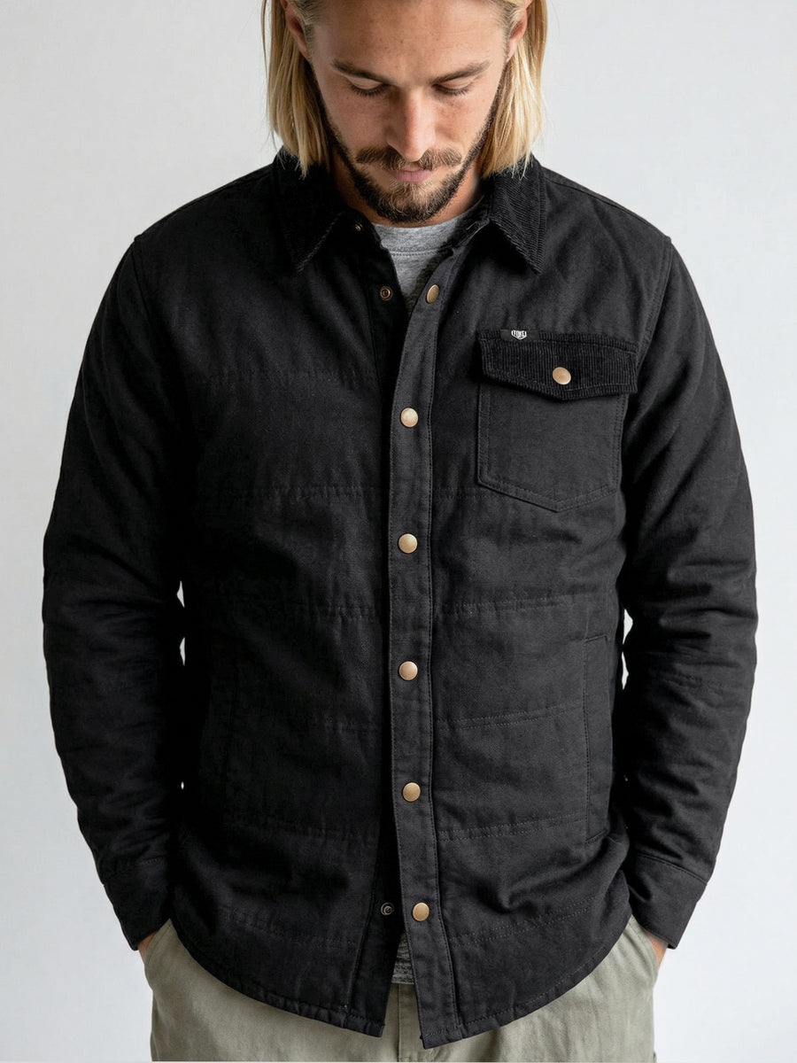 Chaqueta Negra Hombre Canvas Monkey