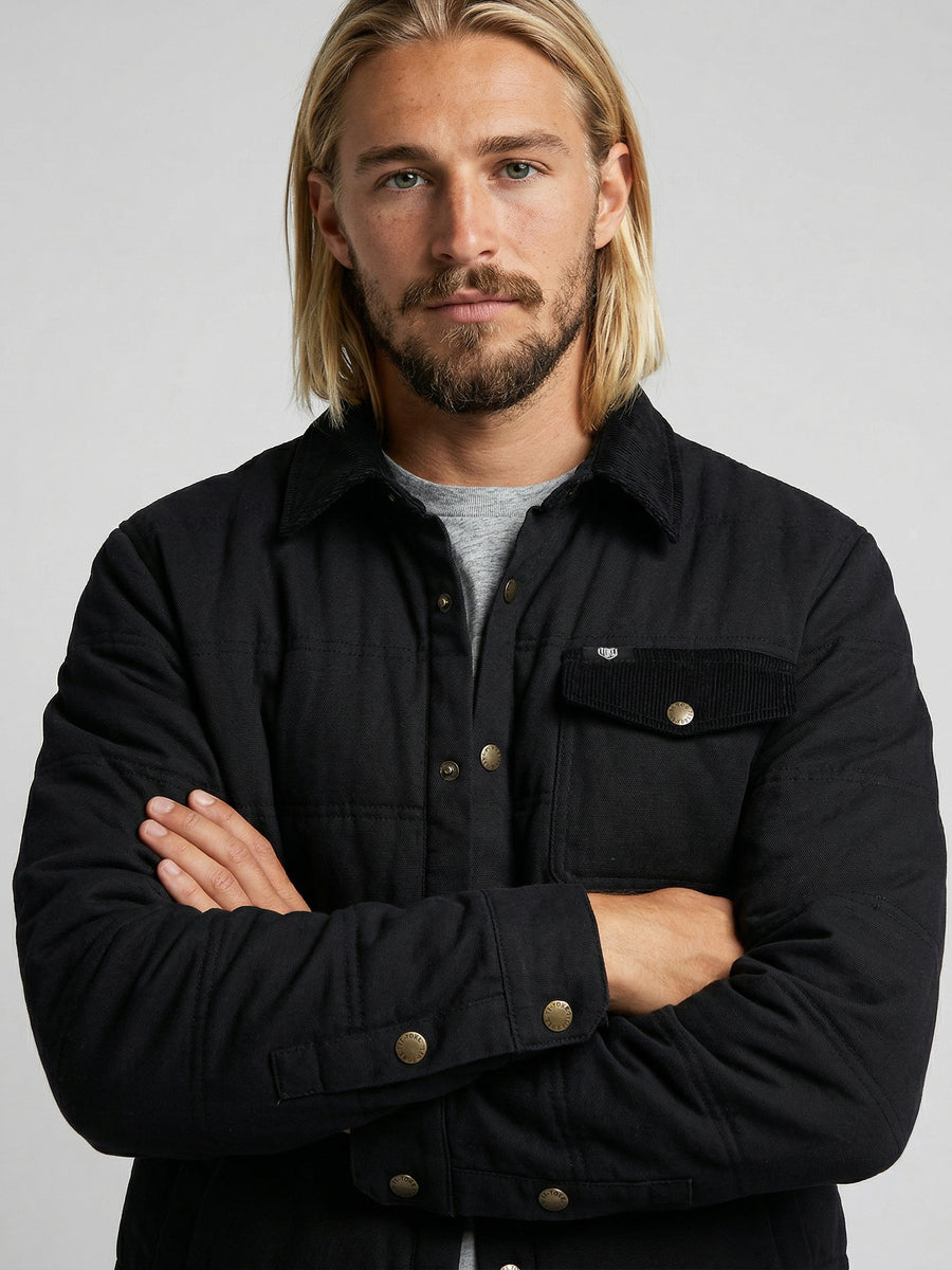 Chaqueta Negra Hombre Canvas Monkey