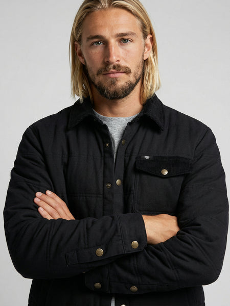 Chaqueta Negra Hombre Canvas Monkey