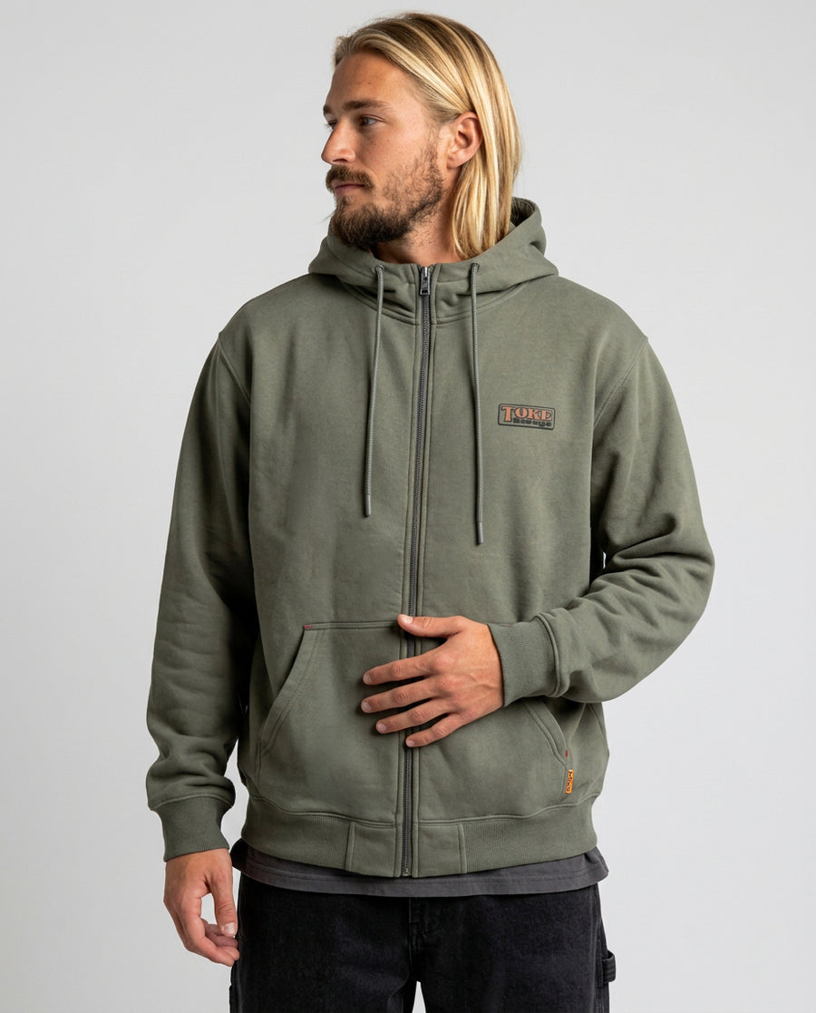 Poleron Full Zipper Verde Tool