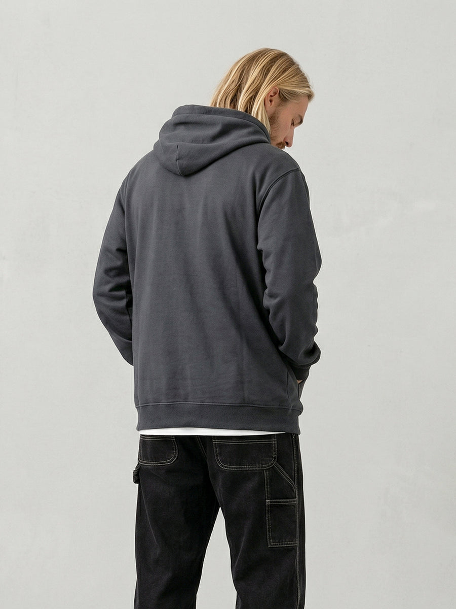 Poleron Hoodie Gris Oscuro Hombre Reed