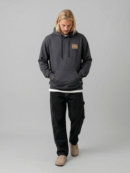 Poleron Hoodie Gris Oscuro Hombre Reed