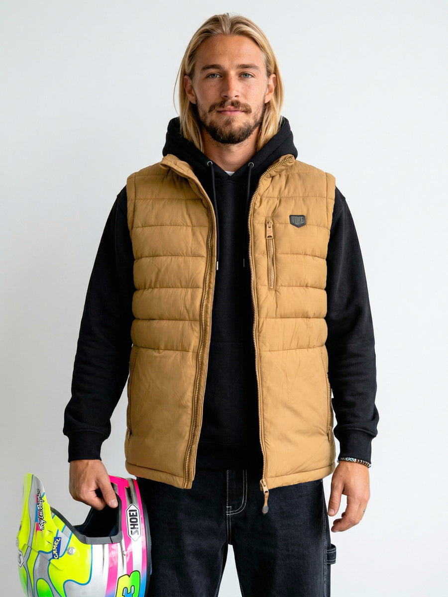 Chaqueta Sin Mangas Hombre Beige Guzzi