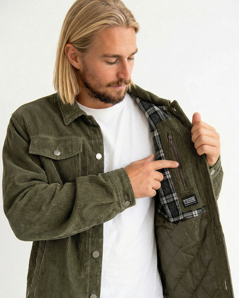 Chaqueta Hombre Cotelé Verde Classic