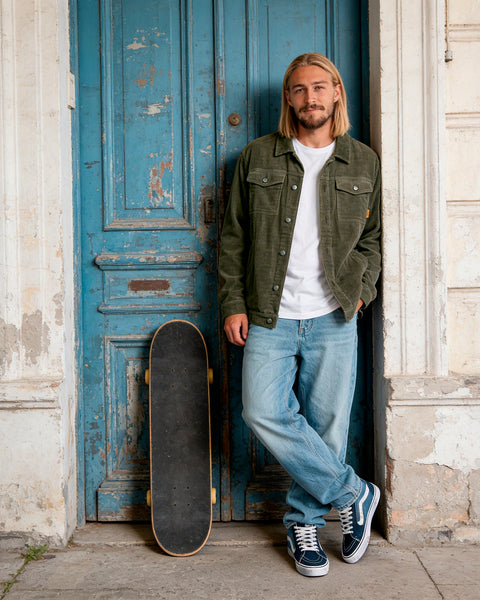 Chaqueta Hombre Cotelé Verde Classic