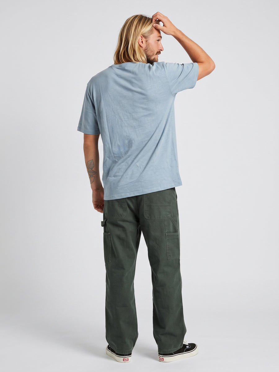 Polera Hombre Celeste Bolsillo