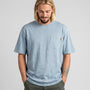 Polera Hombre Celeste Bolsillo