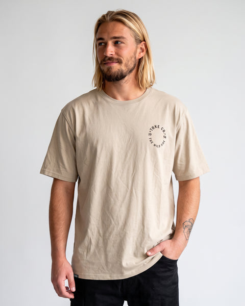 Polera Beige Hombre Racing