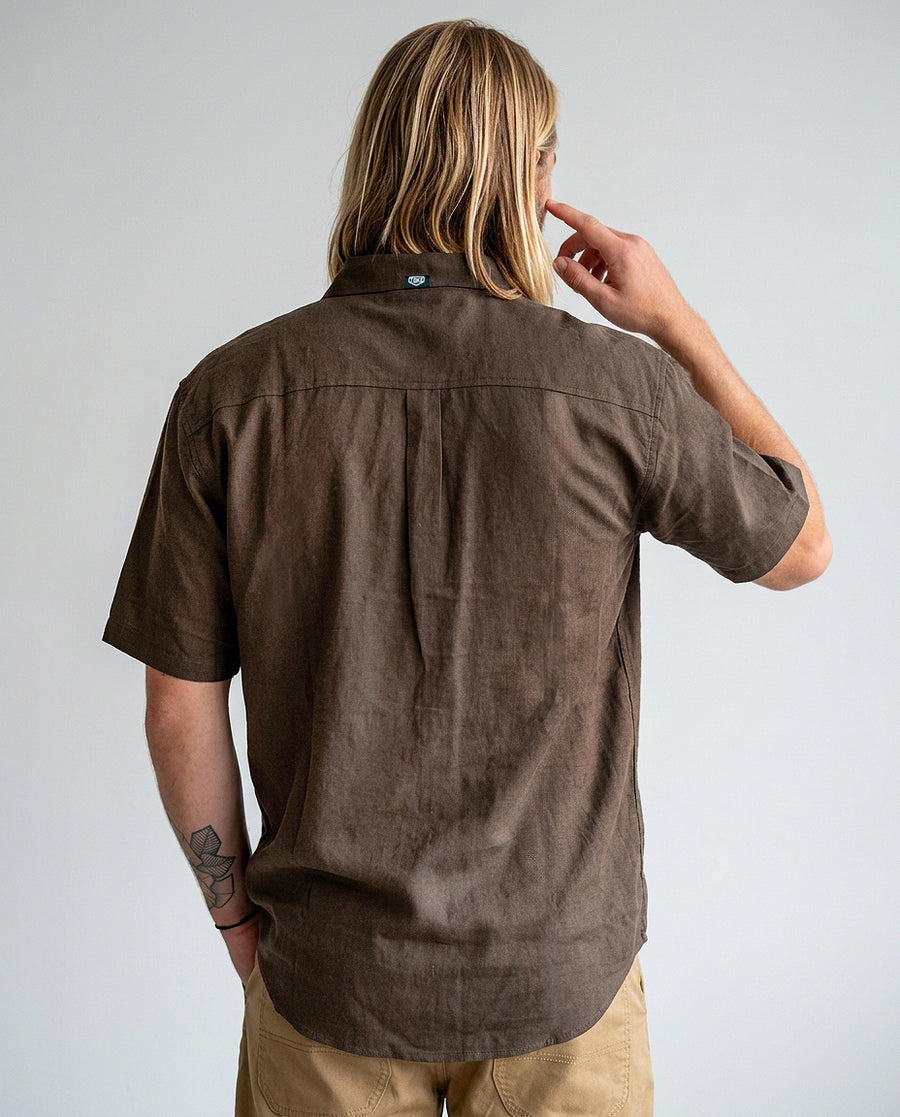 Camisa Hombre Lisa Café Toke